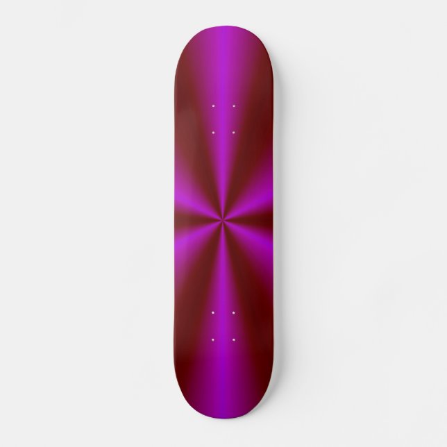 Pink Crimson Red Rainbow Skateboard (Front)