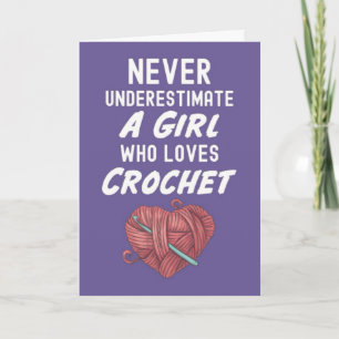 Pink Crochet Cards Crocheter Crocheting For Her
