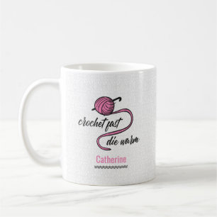 Pink Crochet Fast, Die Warm Coffee Mug