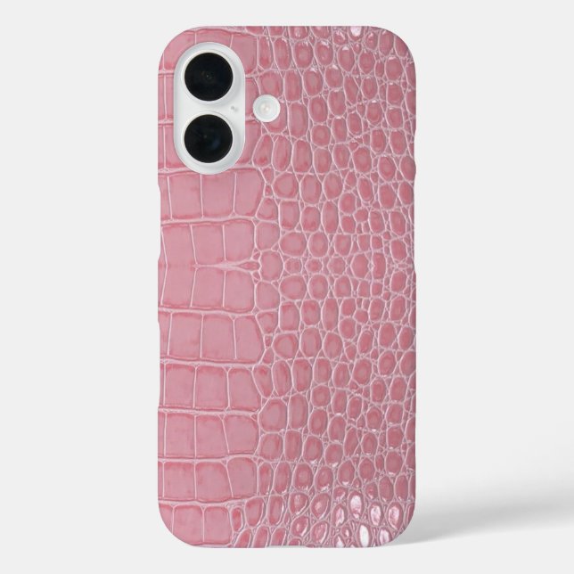 Pink Crocodile Leather Aesthetic Case-Mate iPhone Case (Back)