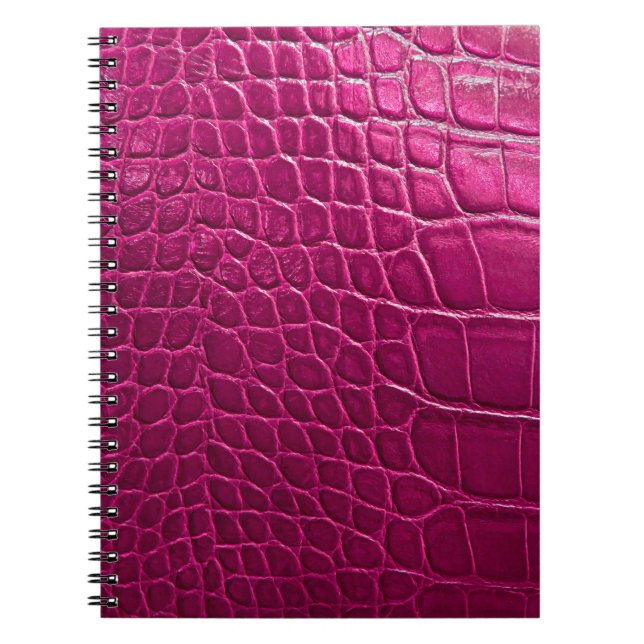 Pink crocodile skin texture notebook (Front)