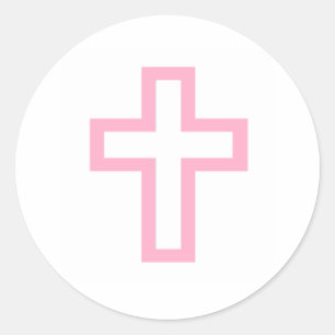 "Pink Cross" Stickers