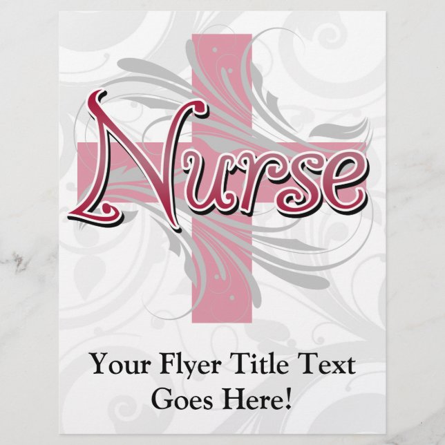 Pink Cross/Swirl Nurse Flyer (Front)