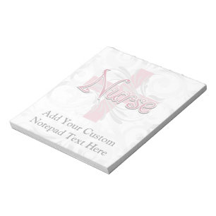 Pink Cross/Swirl Nurse Notepad