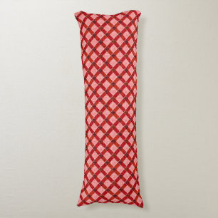 Pink cross tartan plaid with light rough relief th body cushion