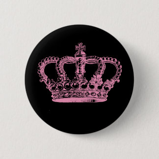 Pink Crown 6 Cm Round Badge
