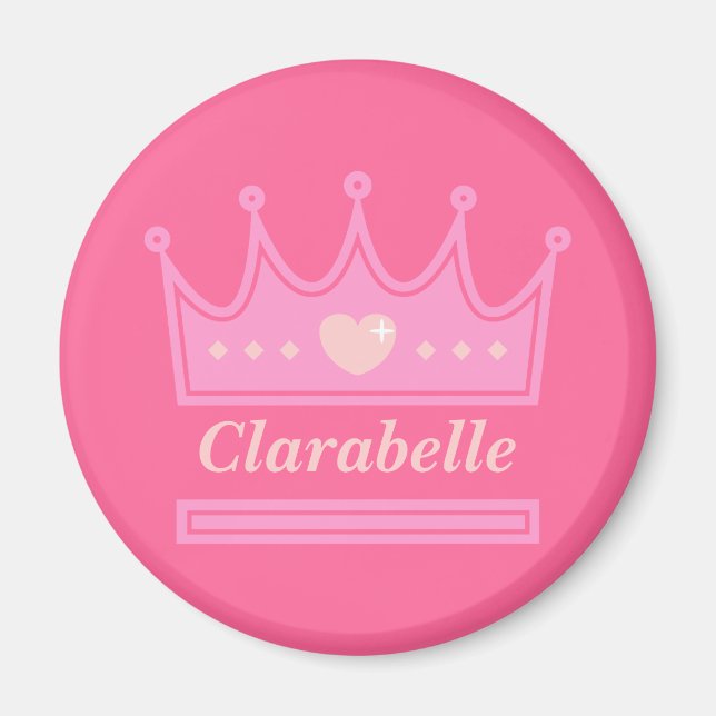 Pink Crown for the Royal Princess Magnet (Front)