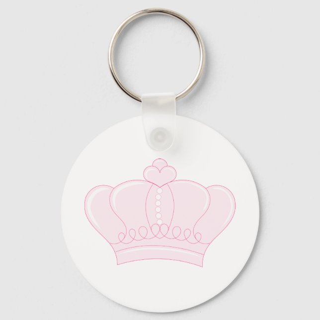 Pink Crown Key Ring (Front)