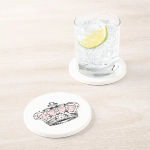 Pink Crown Queen Royal Aesthetic Feminine Power Coaster