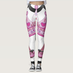 pink crown shoes leggings