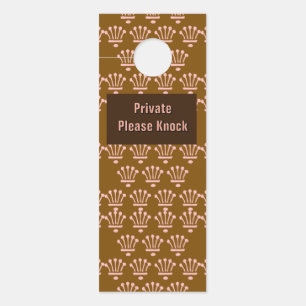 Pink Crowns Brown Door Hanger