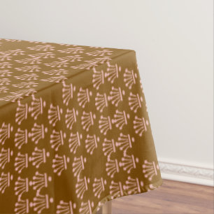 Pink Crowns Brown Tablecloth