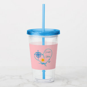 Pink Cruise Vibes Acrylic Tumbler