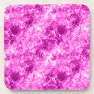 Pink Crumpled Texture Coaster