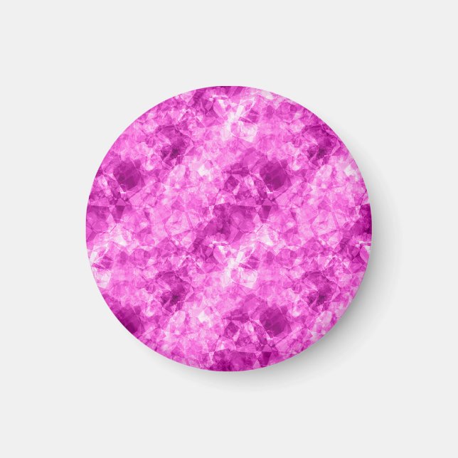 Pink Crumpled Texture Magnet (Front)