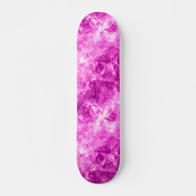 Pink Crumpled Texture Skateboard (Front)
