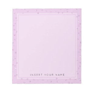 Pink Crystal Confetti Notepad 5.5" x 6"