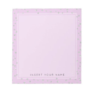 Pink Crystal Confetti Notepad 5.5" x 6"