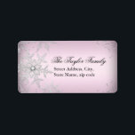 Pink Crystal Snowflake Christmas Address Labels<br><div class="desc">Pink Christmas Address Labels. Elegant Crystal Snowflakes. Please Note: All flat images!</div>