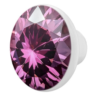 Pink Crystal Spinel Pattern Ceramic Knob