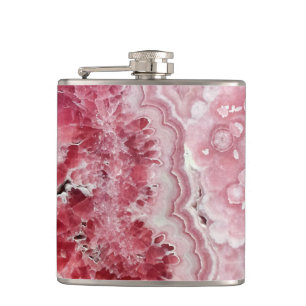 Pink Crystals Geode Hip Flask