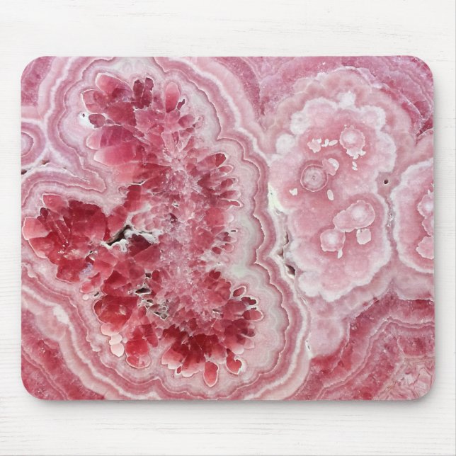 Pink Crystals Geode Mouse Pad (Front)