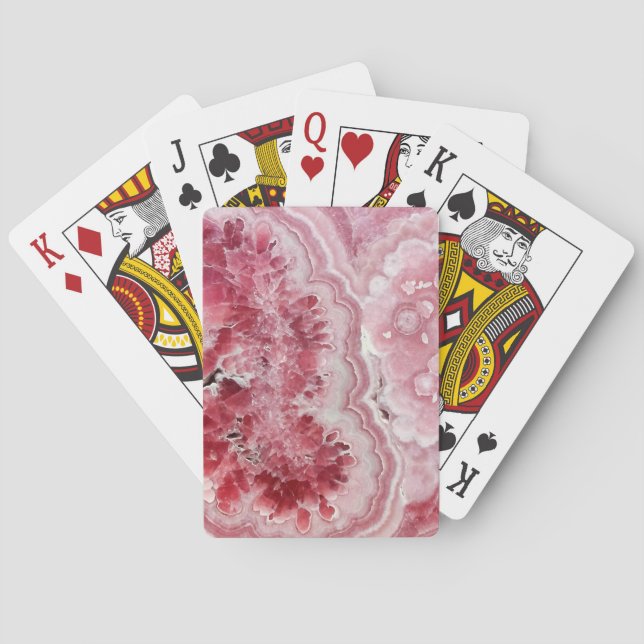 Pink Crystals Geode Playing Cards (Back)