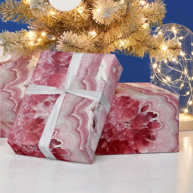 Pink Crystals Geode Wrapping Paper (Holidays)