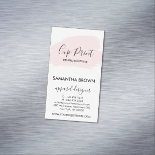 Pink Cup Handmade Magnetic Business Card