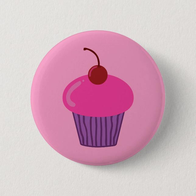 Pink Cupcake 6 Cm Round Badge (Front)