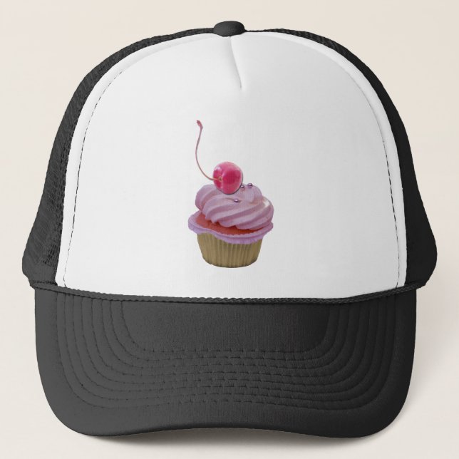 Pink Cupcake and Cherry Trucker Hat (Front)