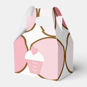 Pink Cupcake and Dots Favour Box