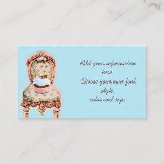 Pink Cupcake and Roses Business Profile Cards