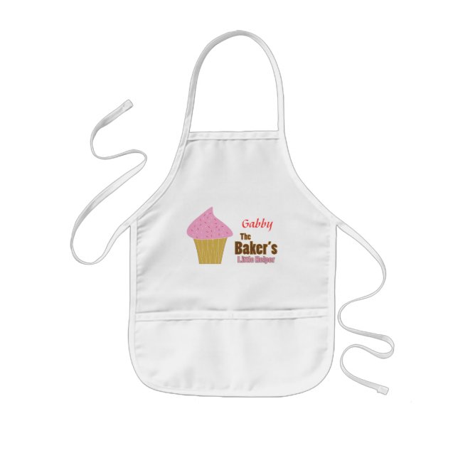Pink Cupcake Baker's Little Helper Kids Apron (Front)