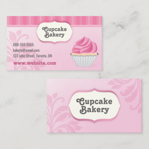 Pink Cupcake Bakery Business Card