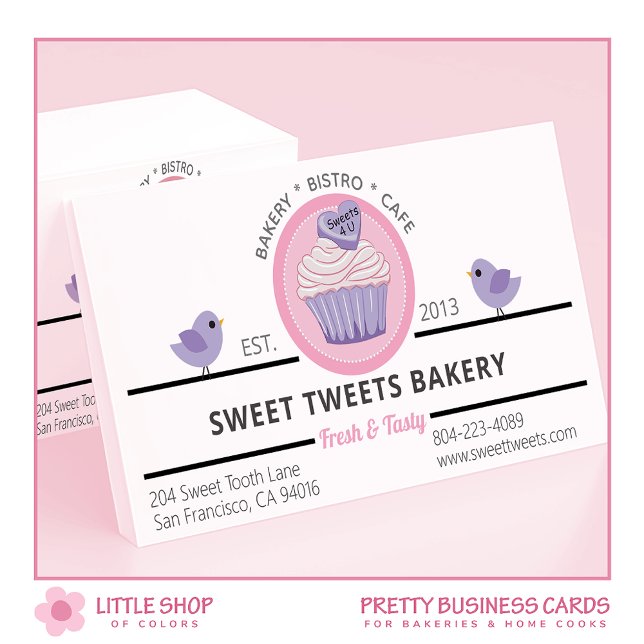 Pink Cupcake Bakery Business Card (Creator Uploaded)