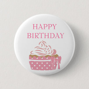 Pink Cupcake Birthday Badge