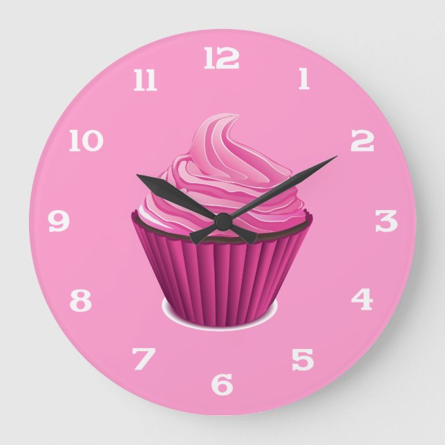 Pink Cupcake Clock (Front)