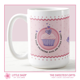 Pink Cupcake Customisable Valentine Day Coffee Mug
