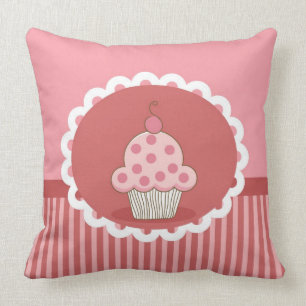 Pink Cupcake Design Cushion