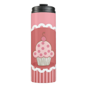 Pink Cupcake Design Thermal Tumbler