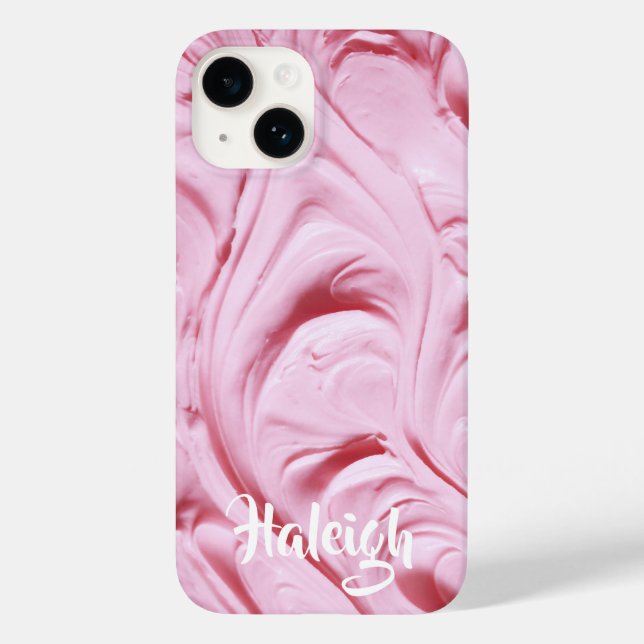 Pink Cupcake Frosting Personalised Case-Mate iPhone Case (Back)
