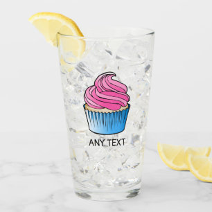 Pink Cupcake Glass