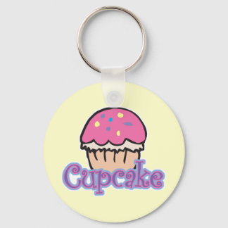 Pink Cupcake Key Ring