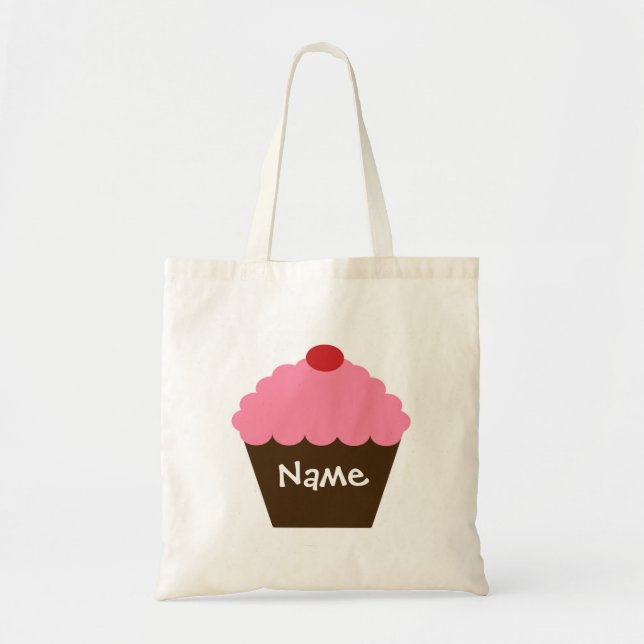 Pink Cupcake Love Personalised Bag (Front)