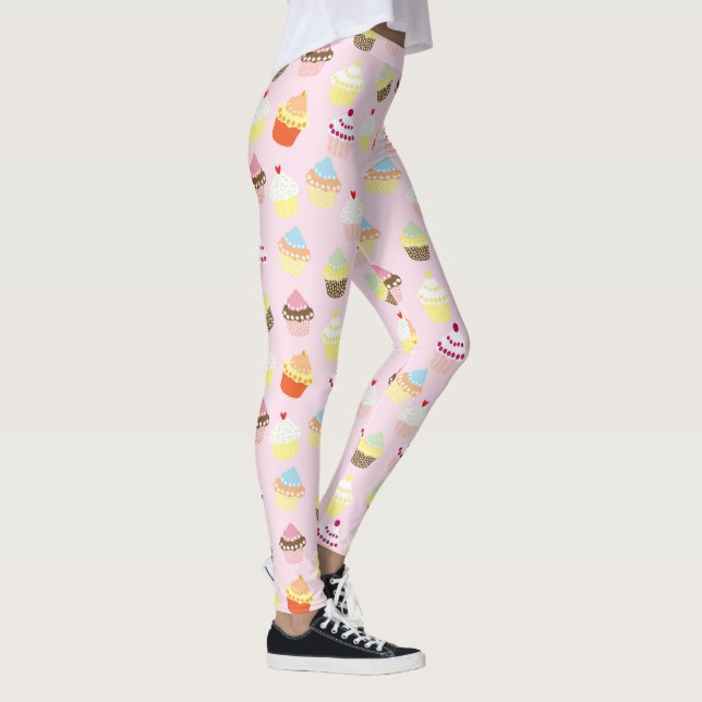 Pink Cupcake Pattern Leggings (Right)