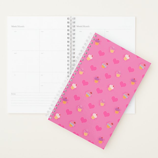 Pink Cupcake Pattern Planner (Display)