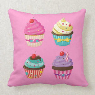 Pink Cupcake Pillow