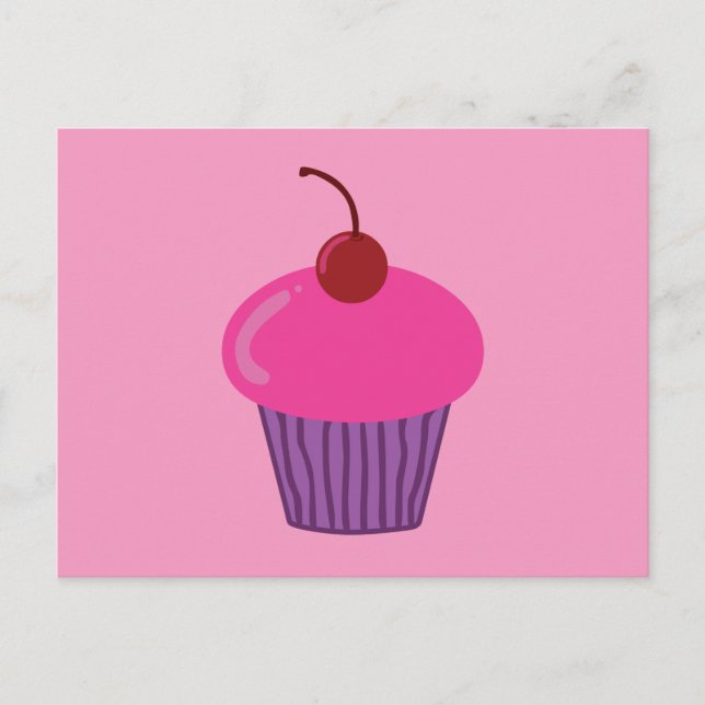 Pink Cupcake Postcard (Front)