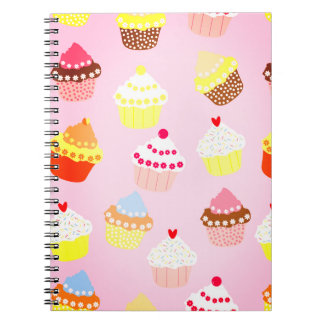 Pink Cupcake Spiral Photo Notebook